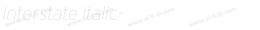 Interstate Italic字体转换